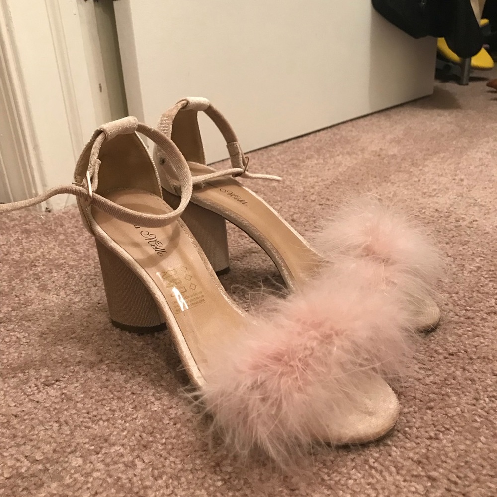 Feather Heel Sandals